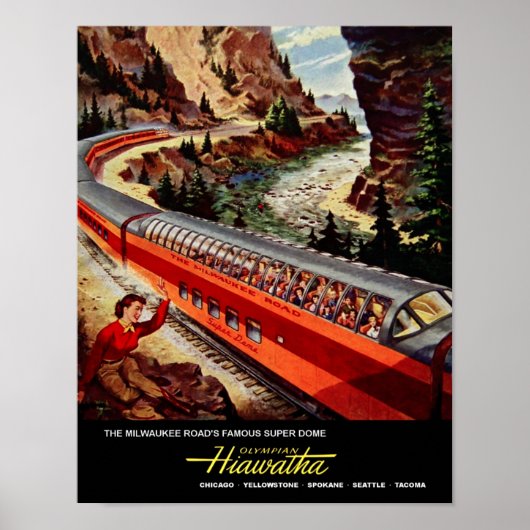 ミルウォーキー道路、鉄道旅行ポスター。 ポスター (正面)