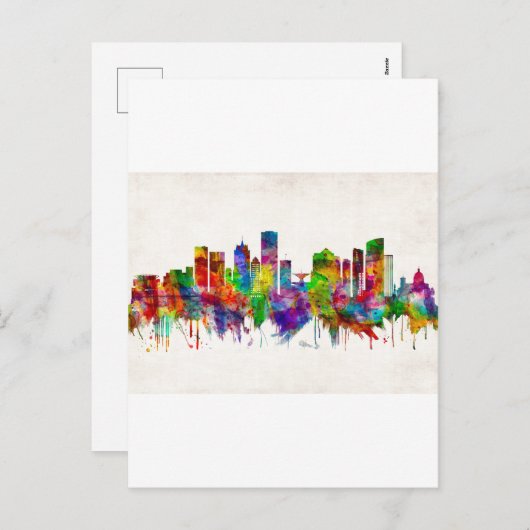 ミルウォーキー・ウィスコンシンのスカイライン シーズンポストカード (正面/裏面)