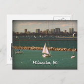 ミルウォーキー、ウィスコンシン州のスカイライン ポストカード (正面/裏面)