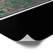 ミルウォーキー・ウィスコンシン衛星ポスターマップ ポスター (角)