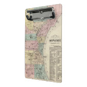 ミルウォーキー、ミルウォーキーCo市の地図 ミニクリップボード (アングル2)