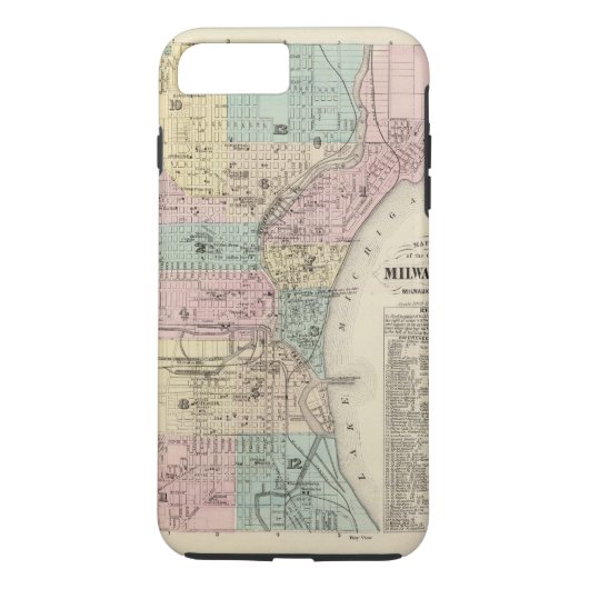 ミルウォーキー、ミルウォーキーCo市の地図 Case-Mate iPhoneケース (裏面)