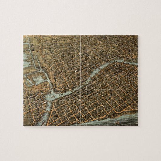 ミルウォーキー(1872年)のヴィンテージの絵解き地図 ジグソーパズル (横)