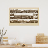 ミルウォーキー， WIパノラママップ – 1882 ポスター (キッチン)