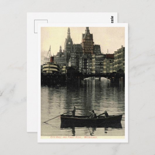ミルウォーキーWIシティホールパブスト建物1908 ポストカード (正面/裏面)