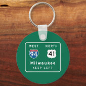 ミルウォーキーWIロードサイン キーホルダー (正面)