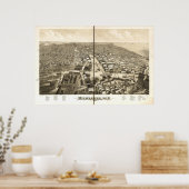 ミルウォーキーWI 1879アンティークパノラママップ ポスター (キッチン)