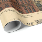 ミルウォーキーWI (1898年)のヴィンテージの絵解き地図 ラッピングペーパー (ロールコーナー)