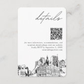 ミルウォーキ結婚ーのモダン詳細QRコード エンクロージャーカード (正面)