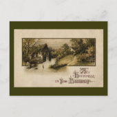 ミルウォーターホイールヴィンテージ誕生日 ポストカード (正面)