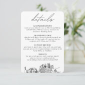 ミルウォ Temporary ーキー 結婚式 縦 詳細 エンクロージャーカード (スタンド正面)