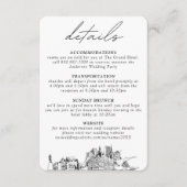 ミルウォ Temporary ーキー 結婚式 縦 詳細 エンクロージャーカード (正面)