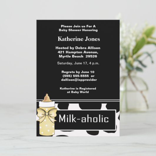 ミルカホリックベビーニュートラルシャワー招待状 招待状 (スタンド正面)