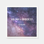 ミルキーウェイスターズスカイ銀河系エレガントウェディング スタンダードカクテルナプキン (正面)