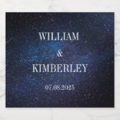 ミルキーウェイスターズスカイ銀河系エレガントウェディング ビールラベル (シングルラベル)