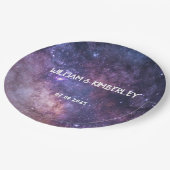 ミルキーウェイスターズスカイ銀河系エレガントウェディング ペーパープレート (アングル)