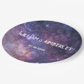 ミルキーウェイスターズスカイ銀河系エレガントウェディング ペーパープレート (アングル)