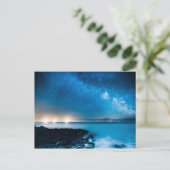 ミルキーウェイ銀河系オーバー魚釣りボート ポストカード (スタンド正面)