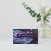 ミルキーウェイ銀河系 |コズミックブルーパープルピンク 名刺 (スタンド正面)