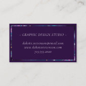 ミルキーウェイ銀河系 |コズミックブルーパープルピンク 名刺 (裏面)