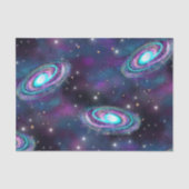ミルキーウェイ銀河系 |コズミックブルーパープルピンク 薄葉紙 (正面)