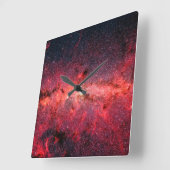 ミルキーウェイ銀河系 スクエア壁時計 (傾斜)