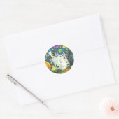 ミルキーウェイ、神秘的なハロウィーン猫、月&スター ラウンドシール (封筒)