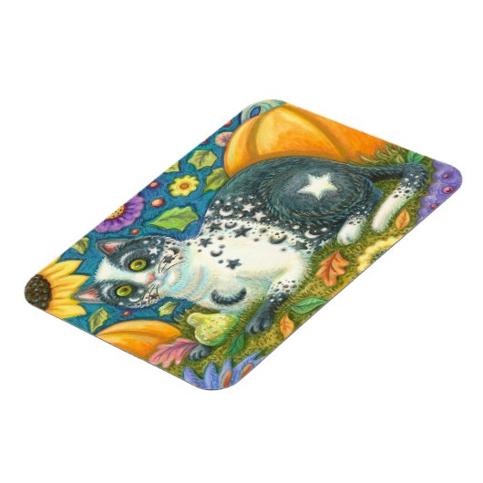 ミルキーハロウィーン神秘的な猫磁石 マグネット (左側)