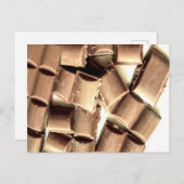 ミルクおもしろいチョコレート – かわいいチョコレート好きの贈り物 案内ポストカード (正面/裏面)