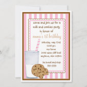 ミルクおよびクッキーの誕生日の招待状 招待状 (正面)