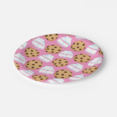 ミルクおよびクッキーパターン ペーパープレート