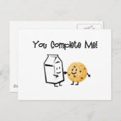 ミルクおよびクッキー ポストカード (正面/裏面)