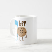 ミルクおよびクッキーBFF コーヒーマグカップ (正面左)