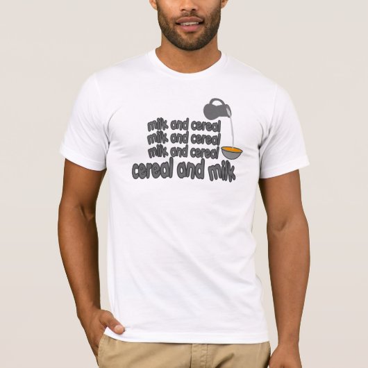 ミルクおよび穀物のティー Tシャツ (正面)