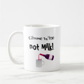 ミルクではなくワインをおもしろい頼む コーヒーマグカップ (左)