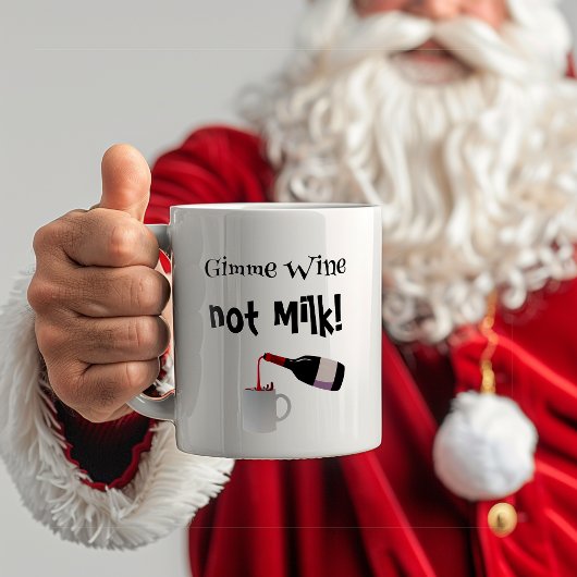 ミルクではなくワインをおもしろい頼む コーヒーマグカップ