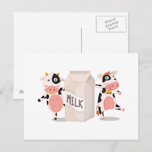 ミルクで飲む ポストカード (正面/裏面)