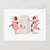 ミルクで飲む ポストカード (正面)