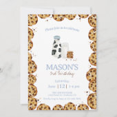 ミルクとクッキーがブルーバースデーパーティーを崩壊 招待状 (正面)