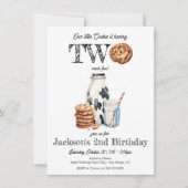 ミルクとクッキーが2人の誕生日パーティーを開く 招待状 (正面)