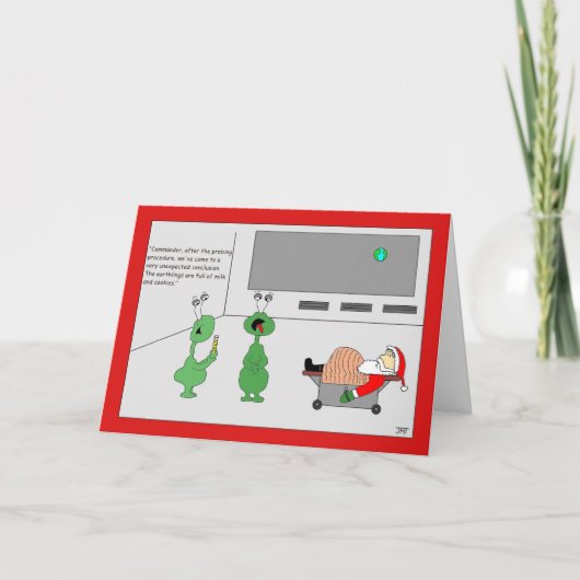 ミルクとクッキーでいっぱいのサンタクリスマスカード シーズンカード (正面)