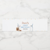 ミルクとクッキーのウォーターボトルラベル誕生日パーティー ペットボトルラベル (シングルラベル)