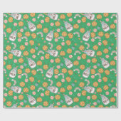 ミルクとクッキーのクリスマスパターン ラッピングペーパー (フラット)