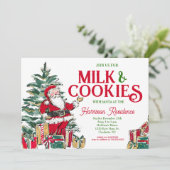 ミルクとクッキーのクリスマス招待状 招待状 (スタンド正面)