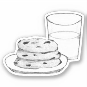 ミルクとクッキーのスケッチ シール
