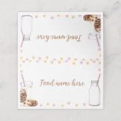 ミルクとクッキーのテント座席表誕生日パーティー プレイスカード (外部開封)