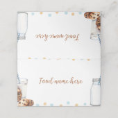 ミルクとクッキーのテント座席表誕生日パーティー プレイスカード (外部開封)