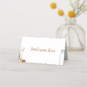 ミルクとクッキーのテント座席表誕生日パーティー プレイスカード (裏面)