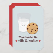 ミルクとクッキーのバレンタインデーフラットカード シーズンカード (正面/裏面)