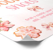 ミルクとクッキーのピンクのクリスマスバースデーパーティー ポスター (角)